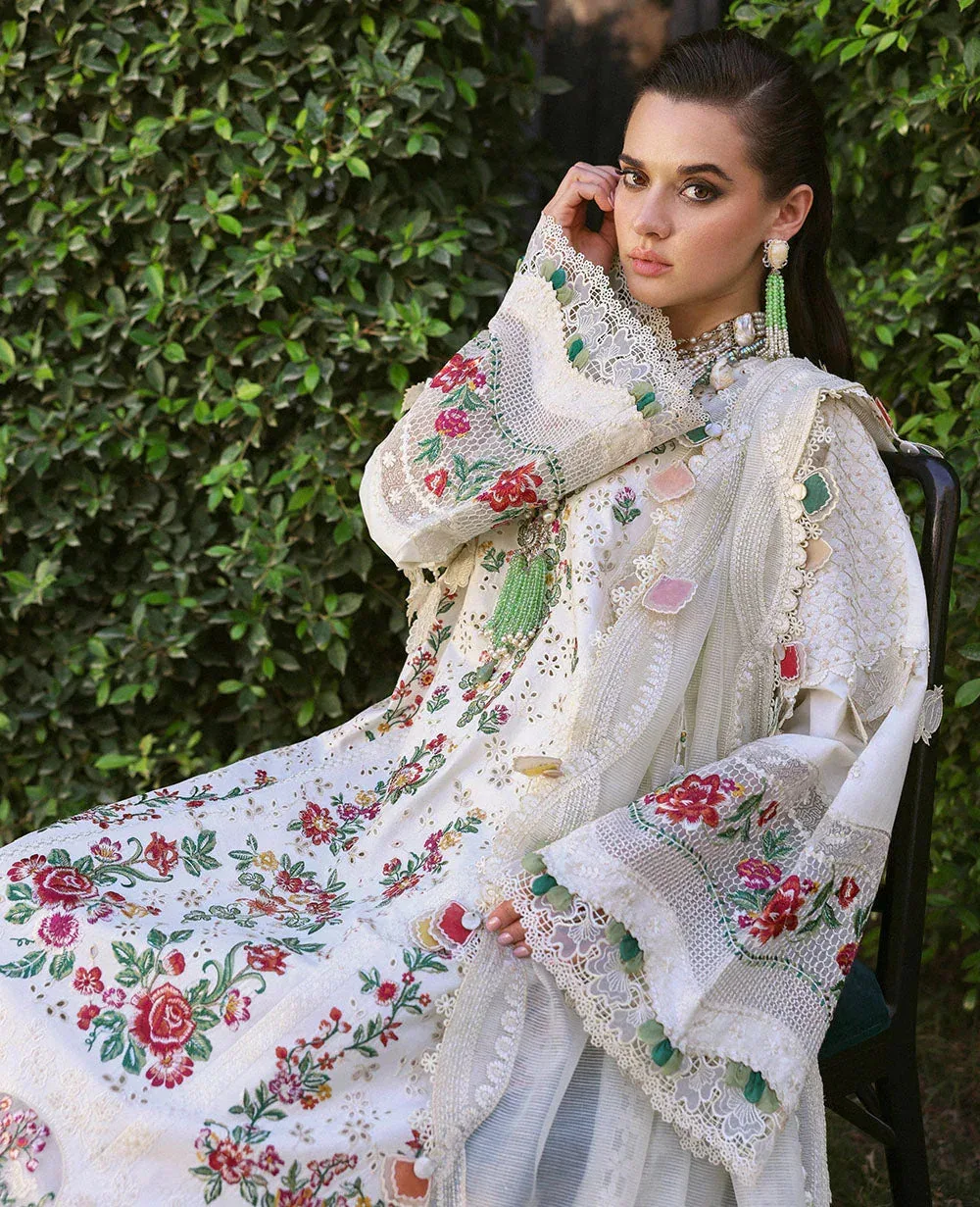 Republic Womenswear Kalani Eid Luxury Lawn 25 Off White Organza – view 2 – Poshaq