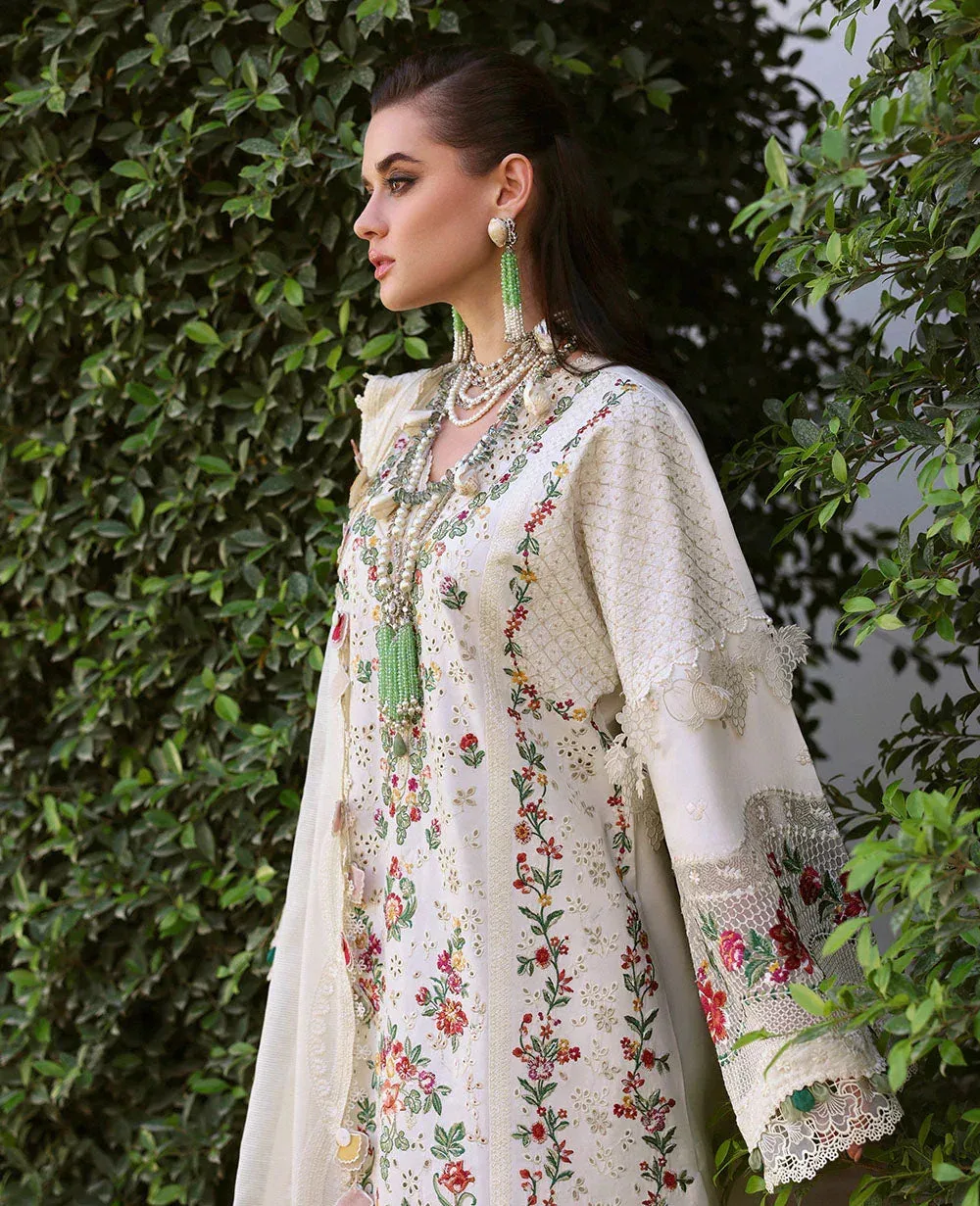 Republic Womenswear Kalani Eid Luxury Lawn 25 Off White Organza – view 4 – Poshaq