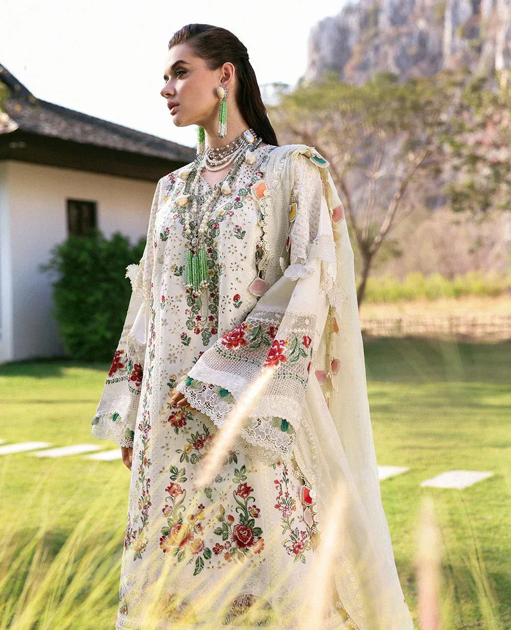 Republic Womenswear Kalani Eid Luxury Lawn 25 Off White Organza – view 5 – Poshaq