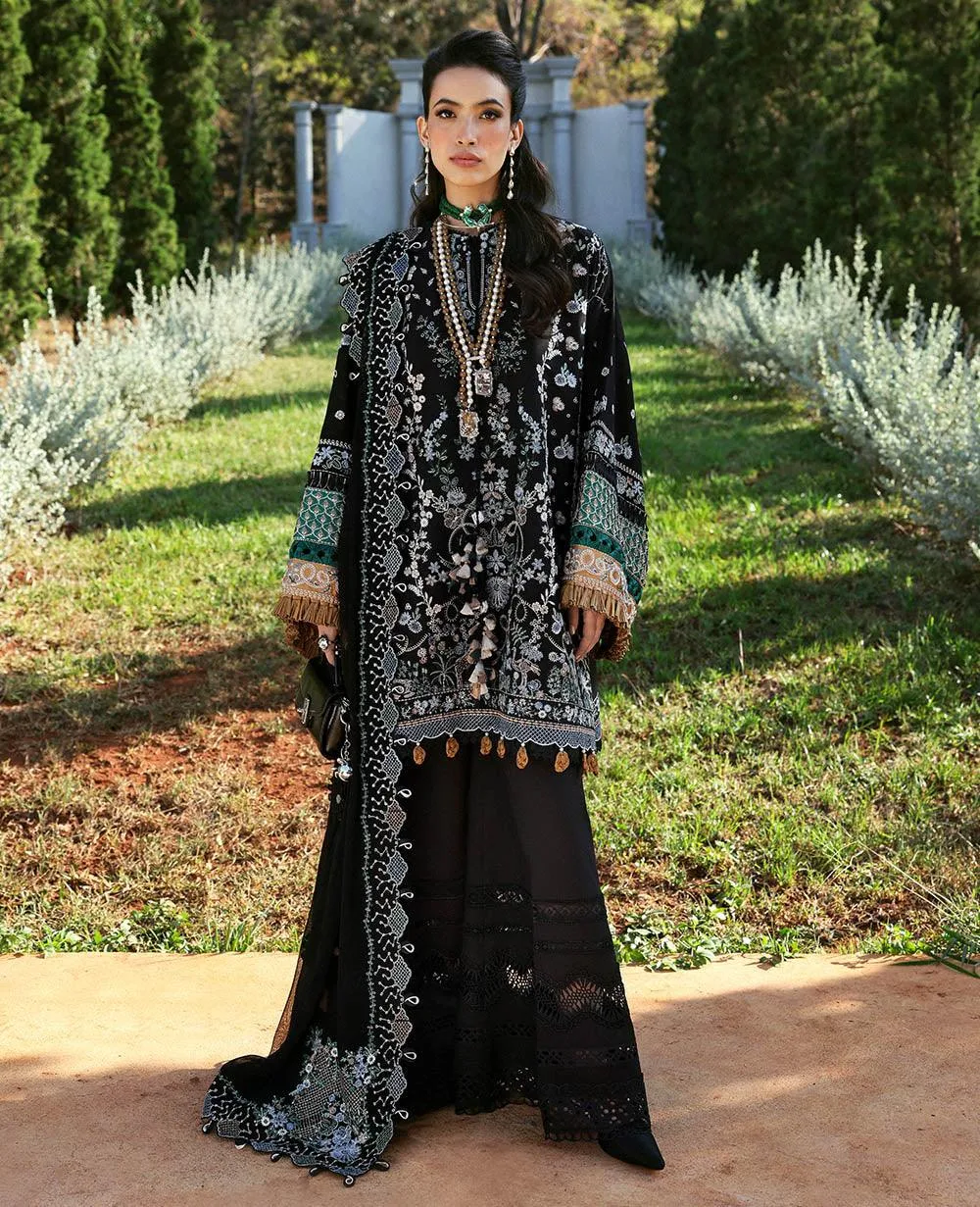 Republic Womenswear Kalani Eid Luxury Lawn 25 Black Organza – view 1 – Poshaq
