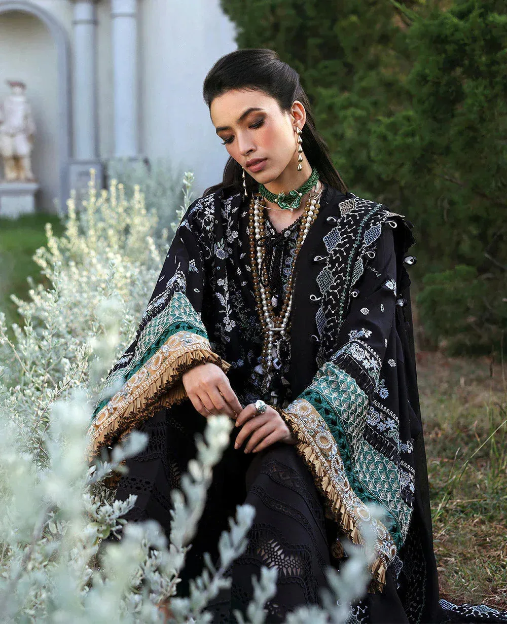 Republic Womenswear Kalani Eid Luxury Lawn 25 Black Organza – view 3 – Poshaq