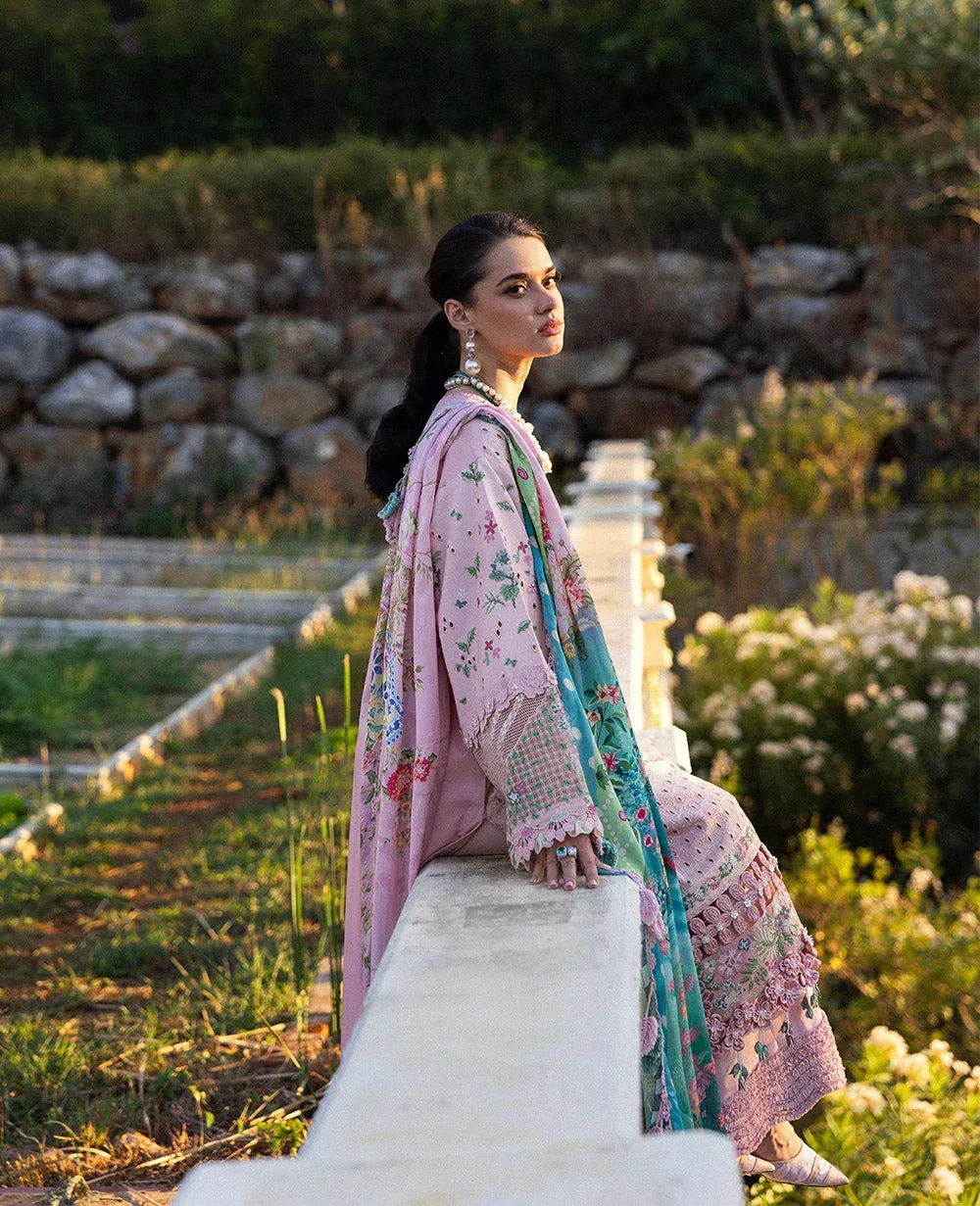 Republic Womenswear Kalani Eid Luxury Lawn 25 Powder Pink Organza – view 5 – Poshaq