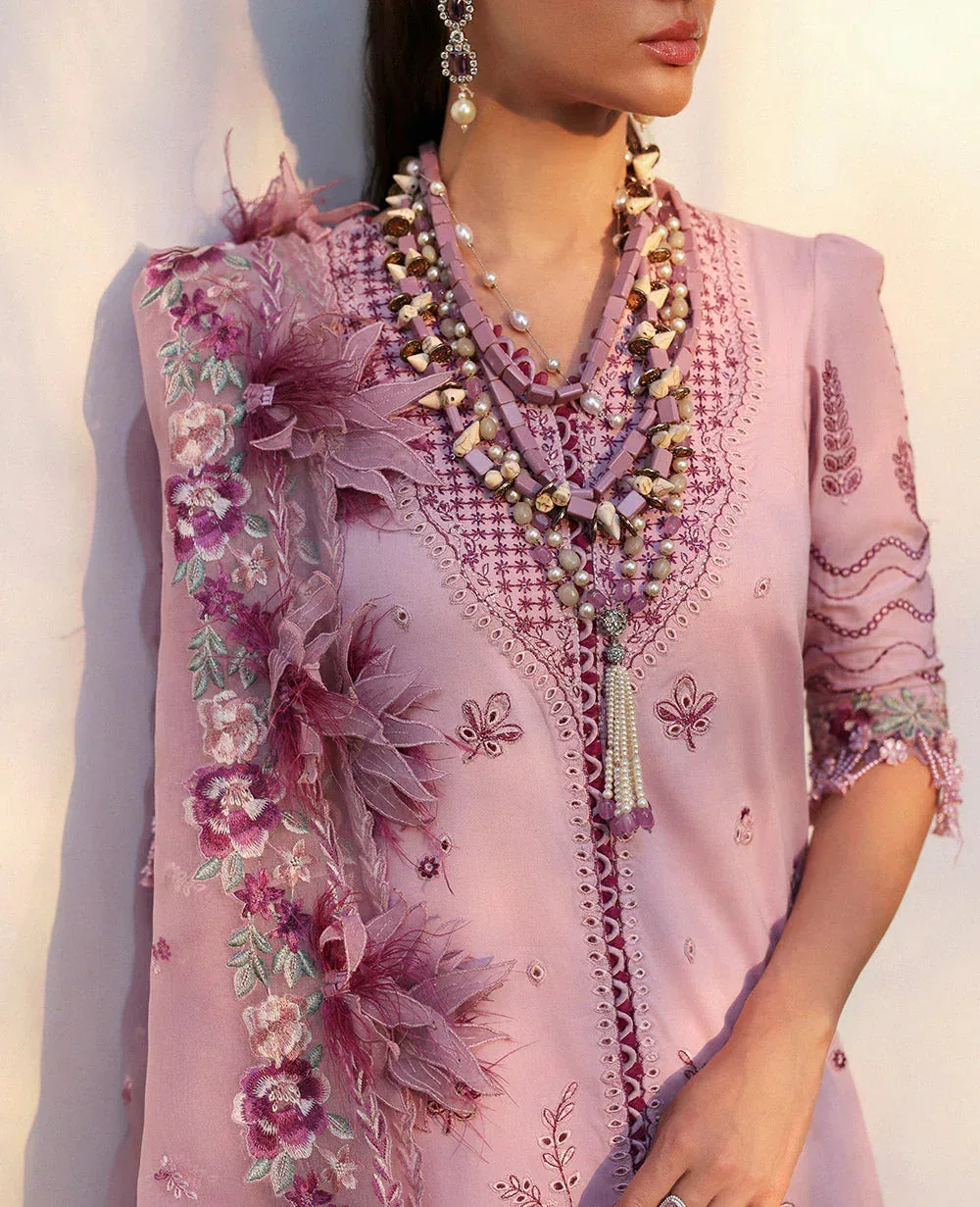 Republic Womenswear Kalani Eid Luxury Lawn 25 Lilac Organza – view 3 – Poshaq