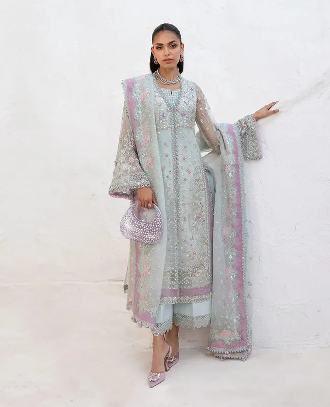 Republic Womenswear Reve De Luxe 25 Sky Blue Organza – view 1 – Poshaq
