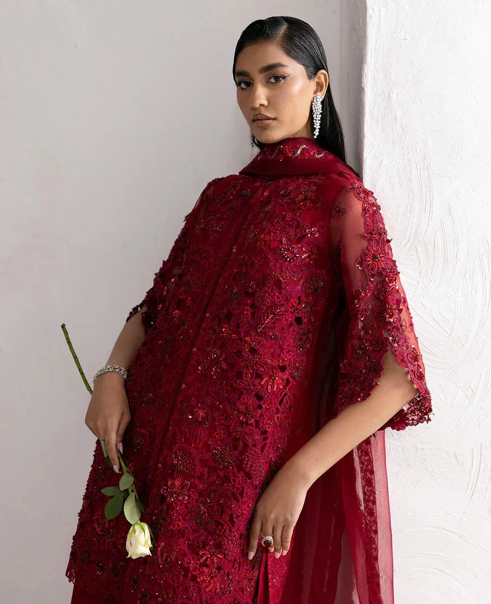 Republic Womenswear Reve De Luxe 25 Deep Red Organza – view 4 – Poshaq
