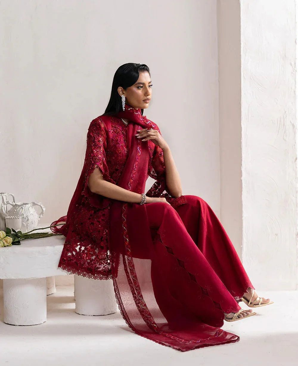 Republic Womenswear Reve De Luxe 25 Deep Red Organza – view 5 – Poshaq