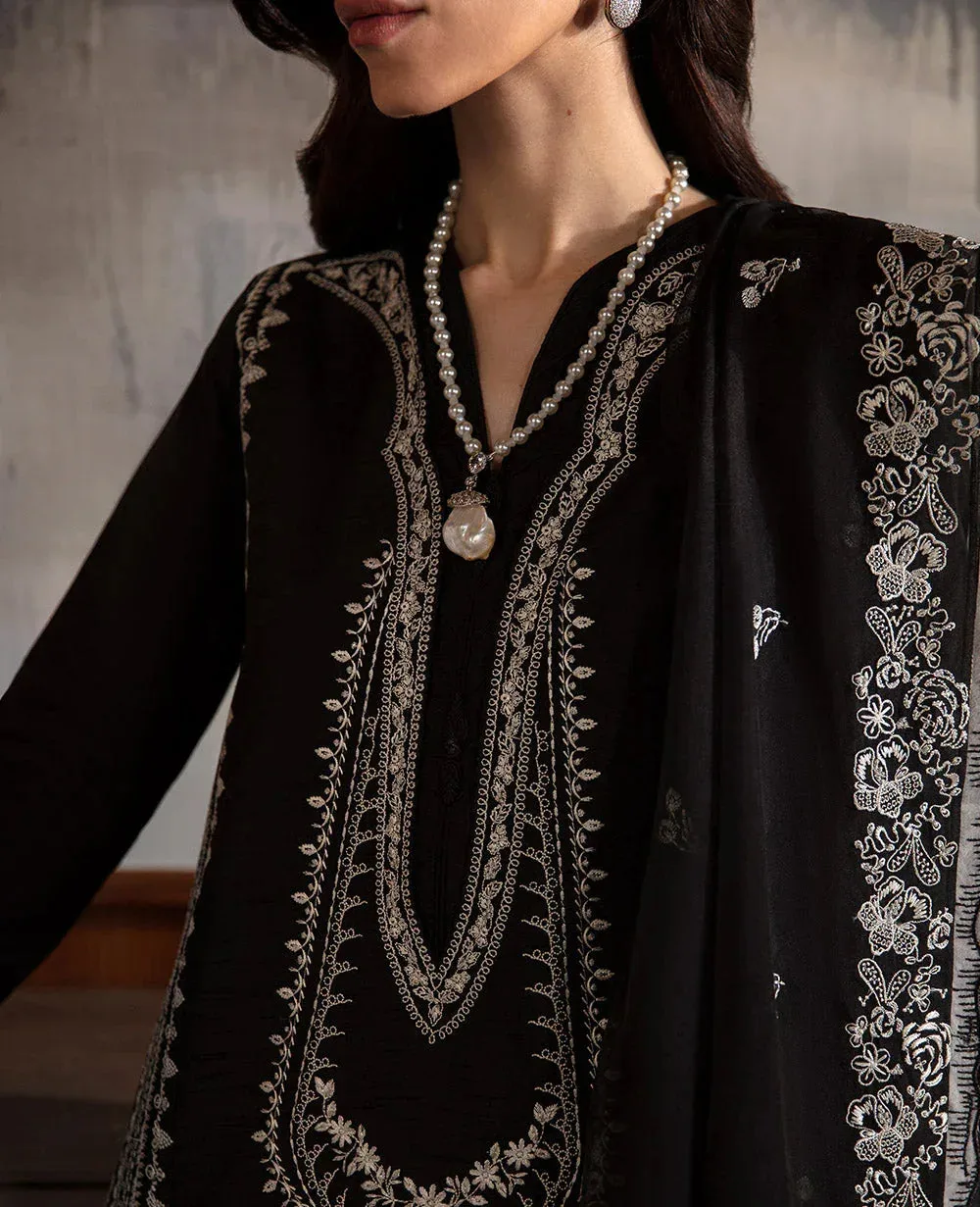 Republic Womenswear Premium Pret 25 Black Raw Silk – view 3 – Poshaq