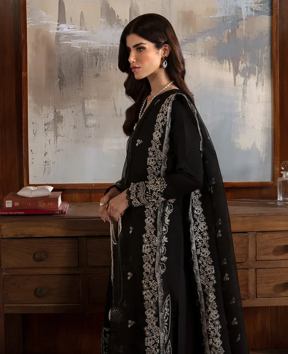 Republic Womenswear Premium Pret 25 Black Raw Silk – view 4 – Poshaq