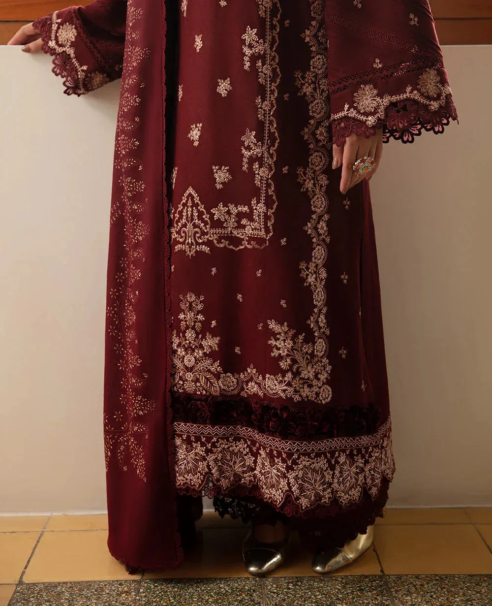 Republic Womenswear Rosalee Winter 24 Blood Red Karandi – view 2 – Poshaq