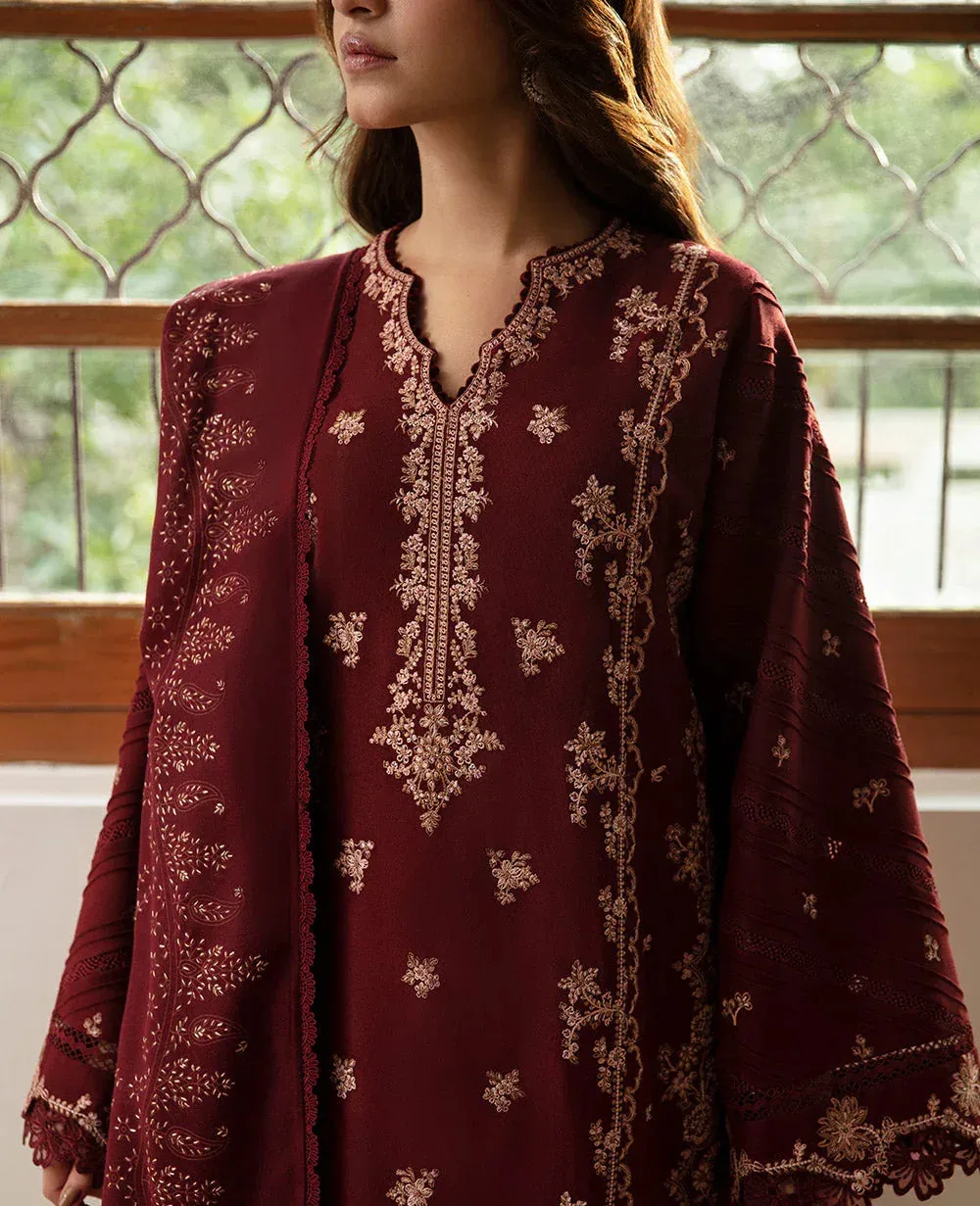 Republic Womenswear Rosalee Winter 24 Blood Red Karandi – view 3 – Poshaq