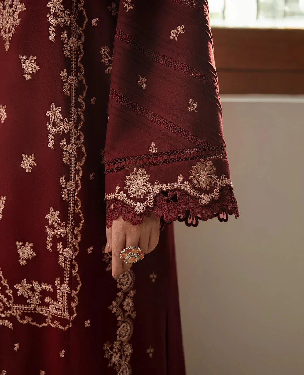 Republic Womenswear Rosalee Winter 24 Blood Red Karandi – view 4 – Poshaq