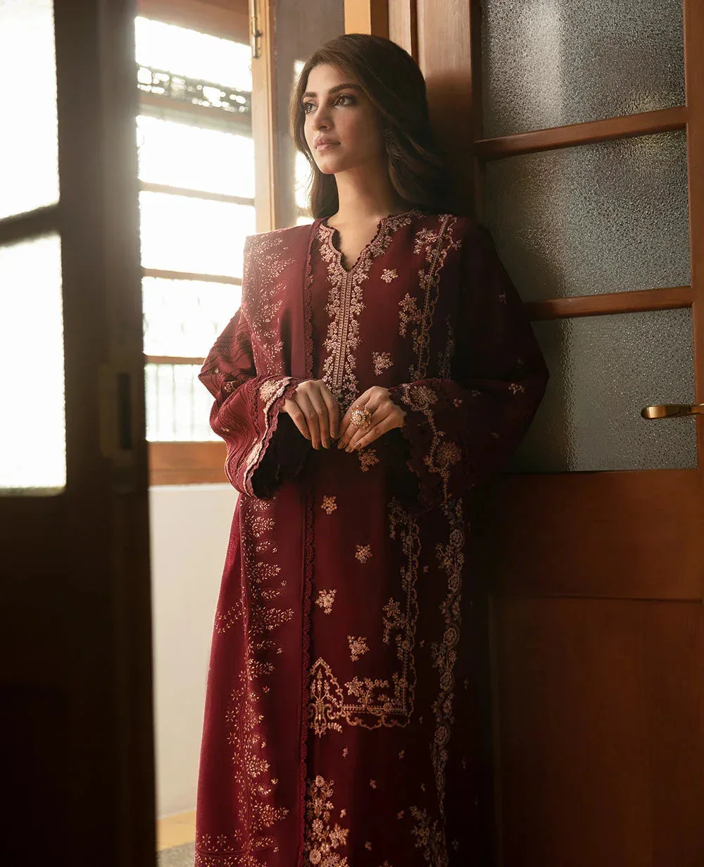 Republic Womenswear Rosalee Winter 24 Blood Red Karandi – view 5 – Poshaq