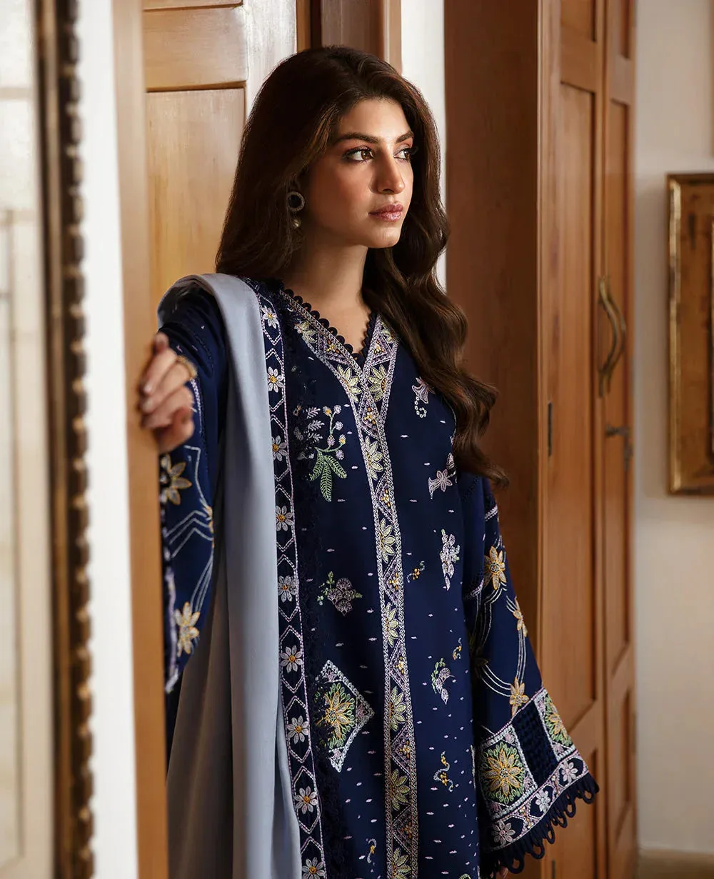Republic Womenswear Rosalee Winter 24 Navy Raw Silk – view 2 – Poshaq