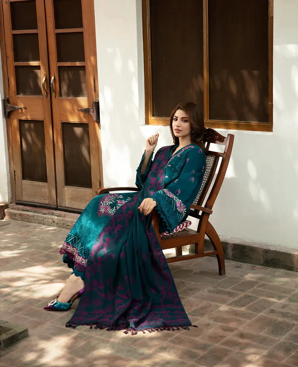Republic Womenswear Rosalee Winter 24 Dark Teal Raw Silk – view 5 – Poshaq