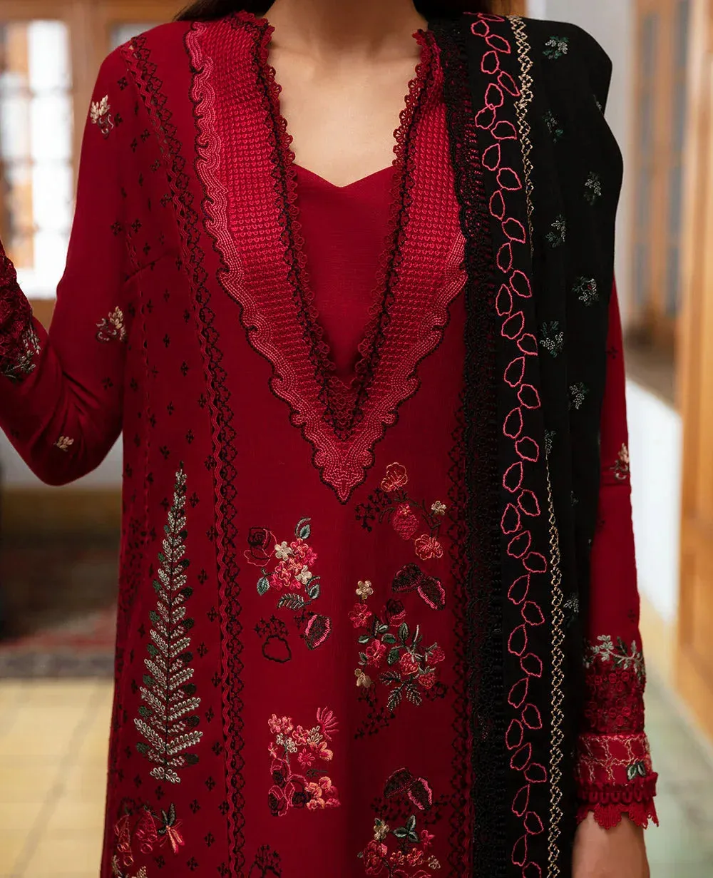Republic Womenswear Rosalee Winter 24 Maroon Raw Silk – view 2 – Poshaq