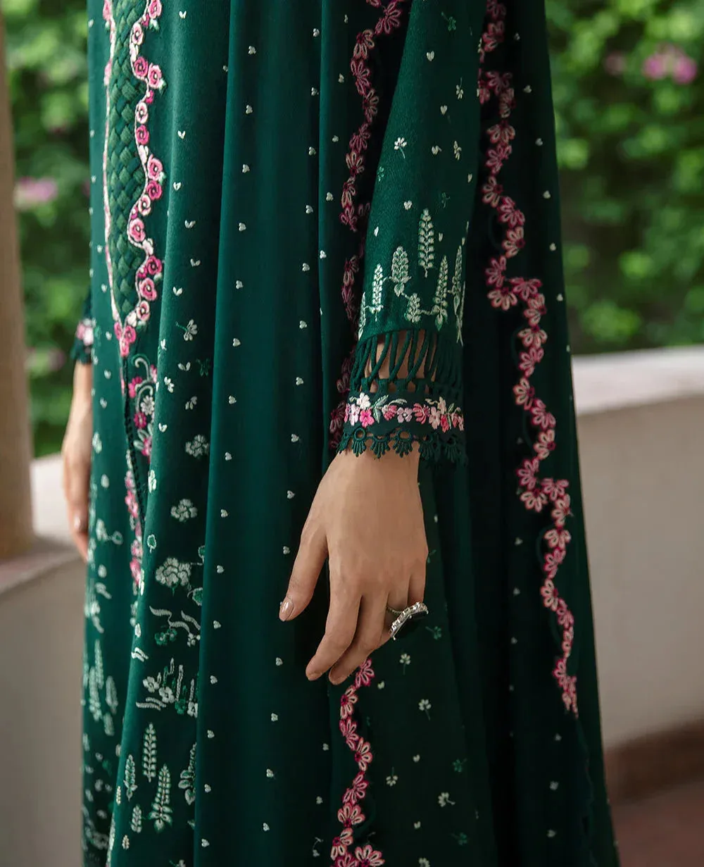 Republic Womenswear Rosalee Winter 24 Deep Green Raw Silk – view 4 – Poshaq