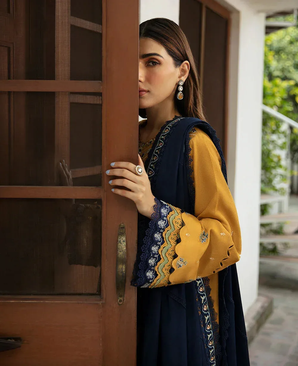 Republic Womenswear Rosalee Winter 24 Mustard Yellow Raw Silk – view 5 – Poshaq