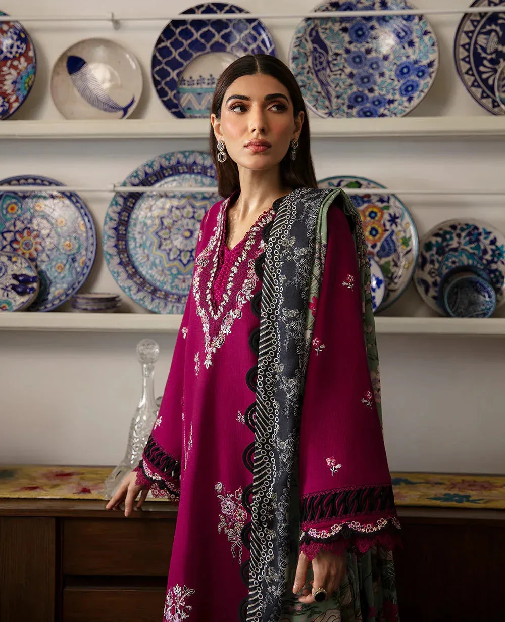 Republic Womenswear Rosalee Winter 24 Magenta Raw Silk – view 3 – Poshaq