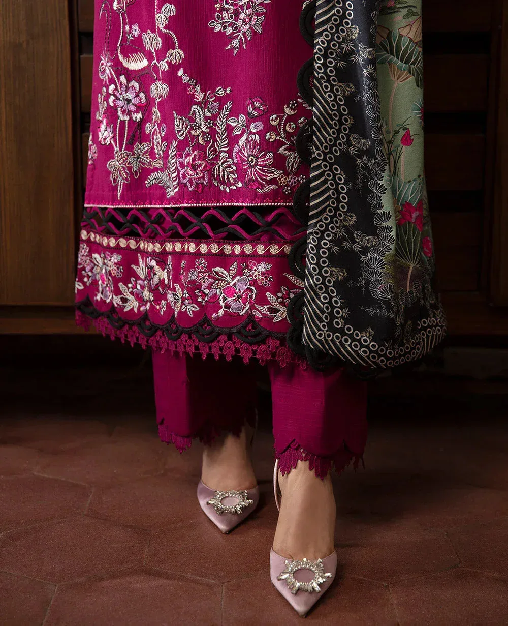 Republic Womenswear Rosalee Winter 24 Magenta Raw Silk – view 4 – Poshaq