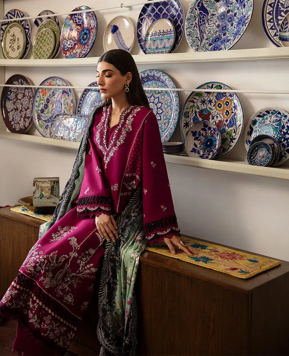 Republic Womenswear Rosalee Winter 24 Magenta Raw Silk – view 5 – Poshaq