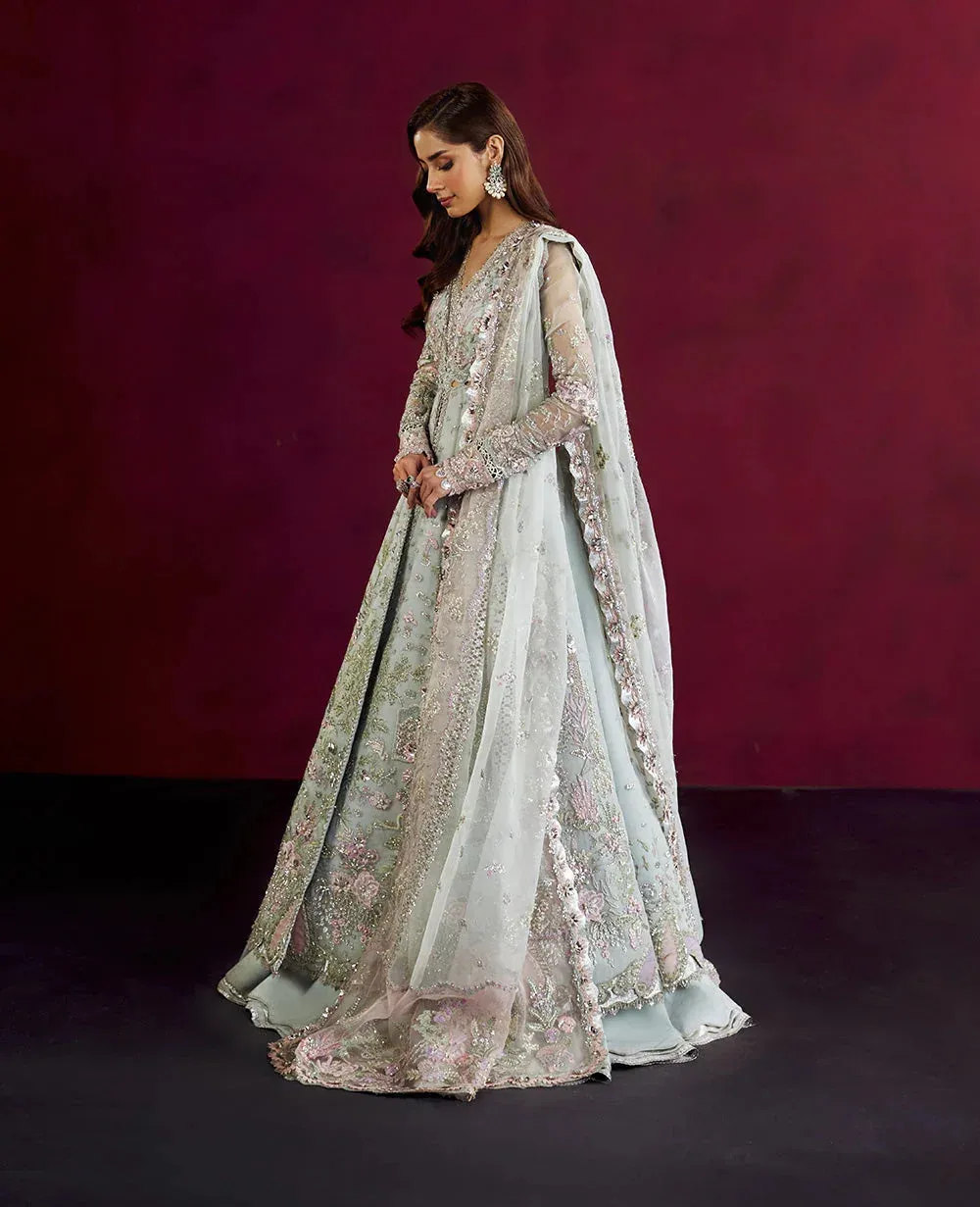Republic Womenswear Pieno De Verde Wedding 24 Aqua Blue Raw Silk – view 2 – Poshaq