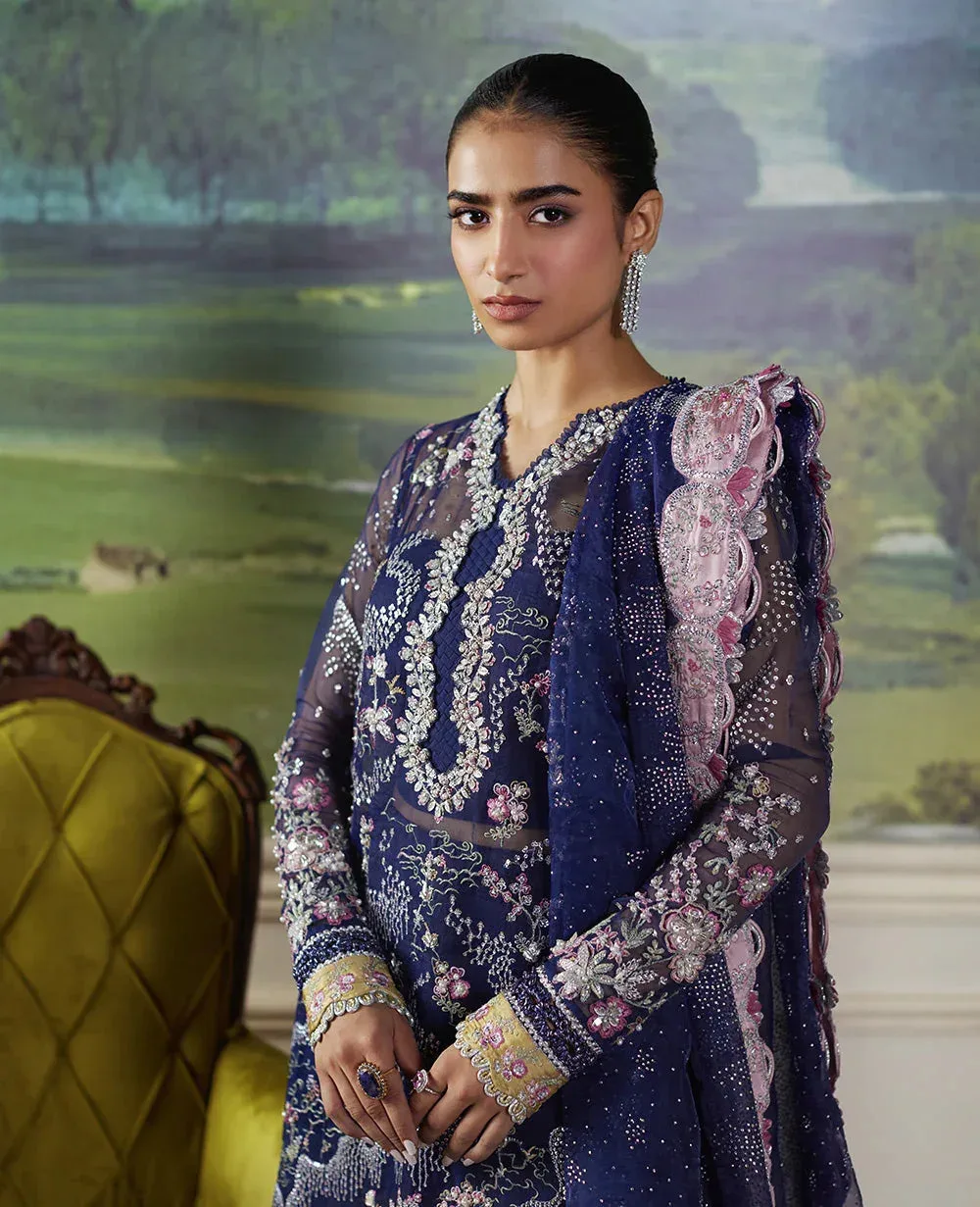 Republic Womenswear Pieno De Verde Wedding 24 Navy Blue Raw Silk – view 5 – Poshaq