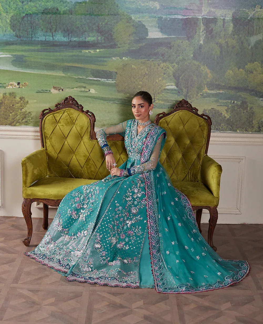 Republic Womenswear Pieno De Verde Wedding 24 Jade Green Raw Silk – view 2 – Poshaq