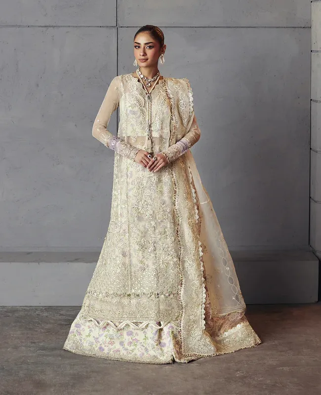 Republic Womenswear Pieno De Verde Wedding 24 Ivory Raw Silk – view 1 – Poshaq