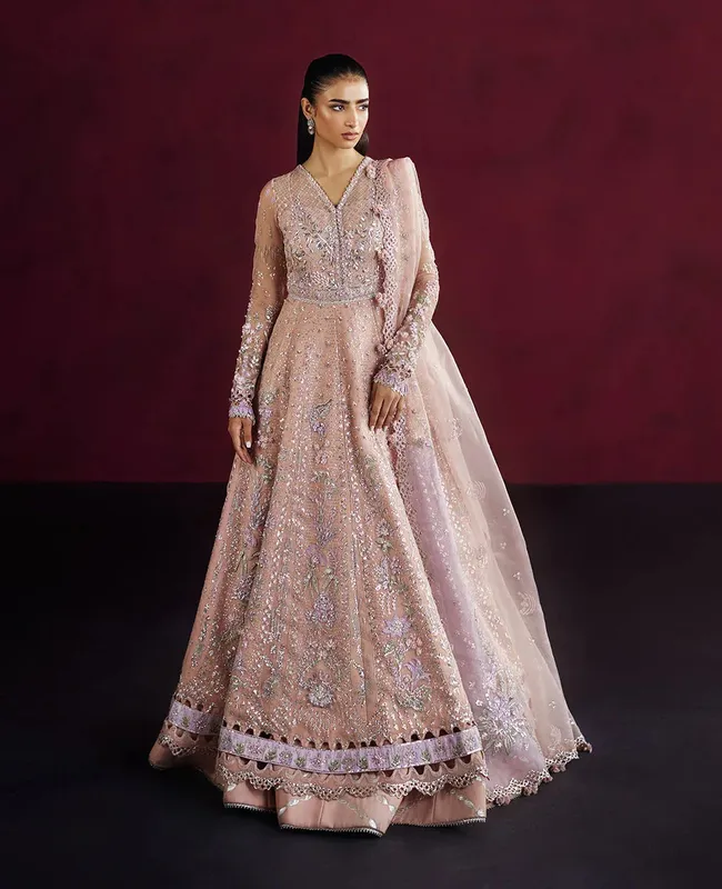 Republic Womenswear Pieno De Verde Wedding 24 Pink Raw Silk – view 1 – Poshaq