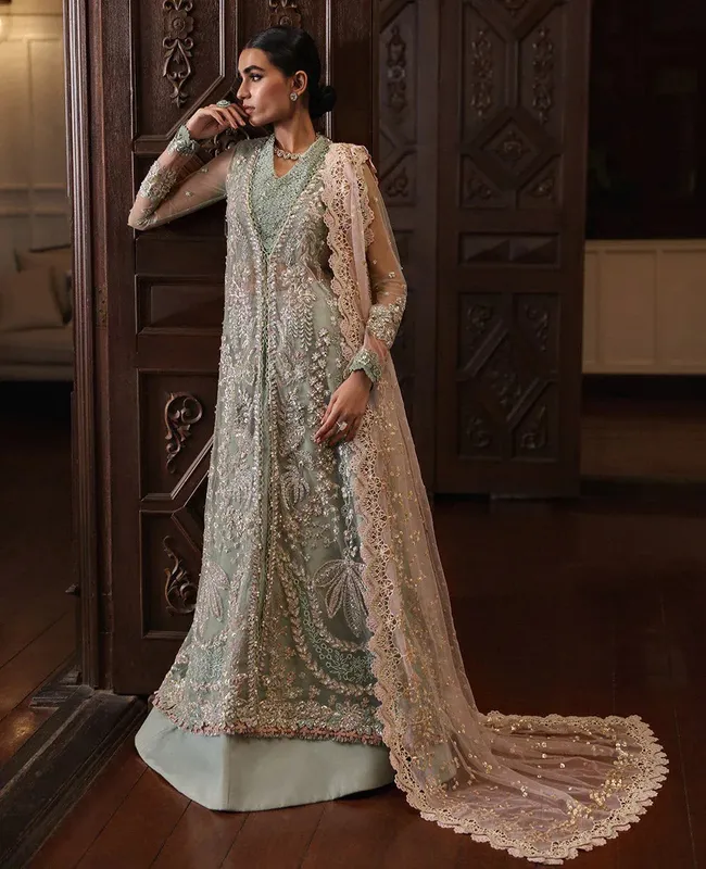 Republic Womenswear Wedding Formals Vol-1 Peach Raw Silk – view 1 – Poshaq