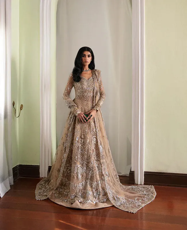 Republic Womenswear Wedding Formals Vol-1 Silver Raw Silk – view 1 – Poshaq