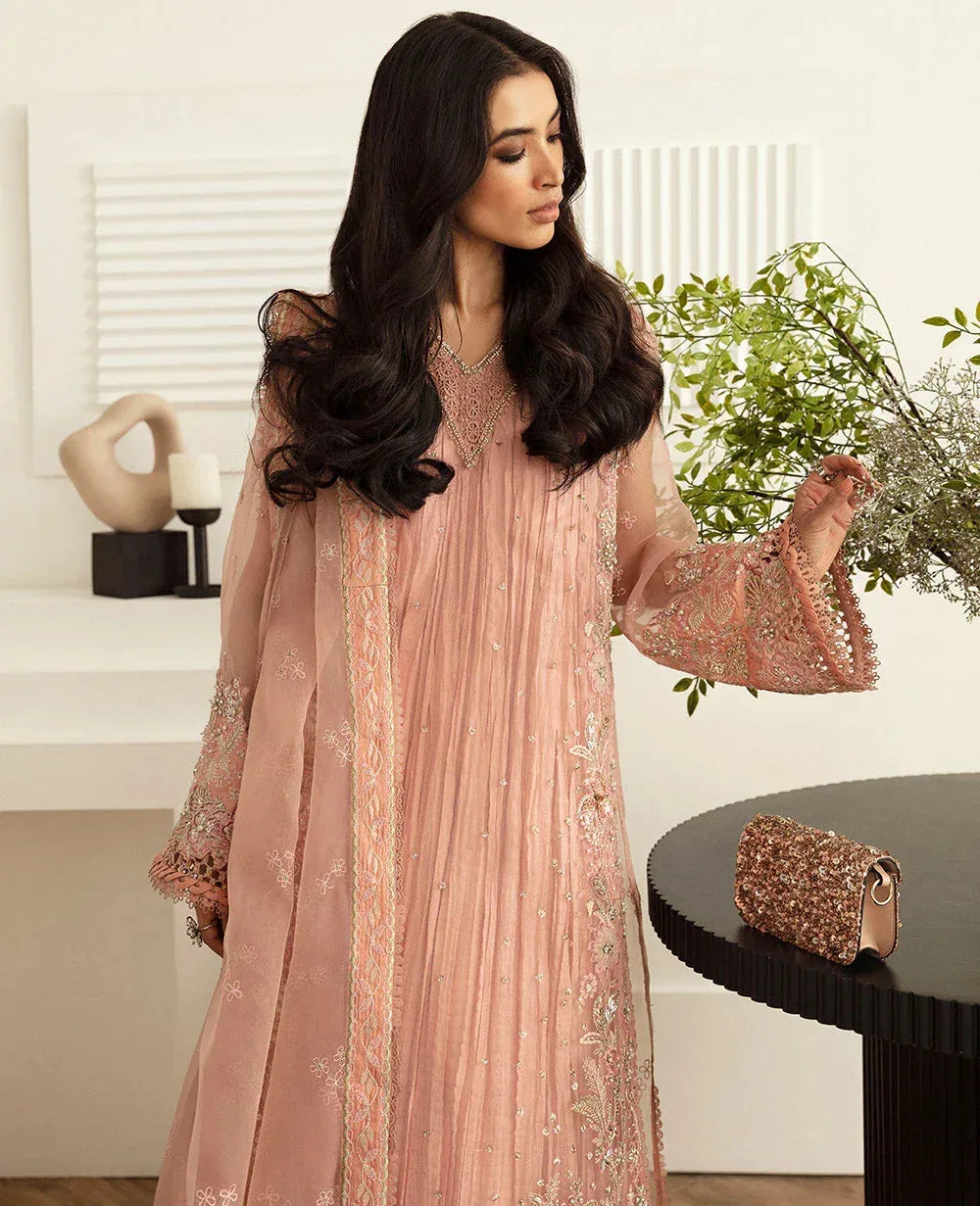 Republic Womenswear Jeune Fille 24 Peach Raw Silk – view 2 – Poshaq