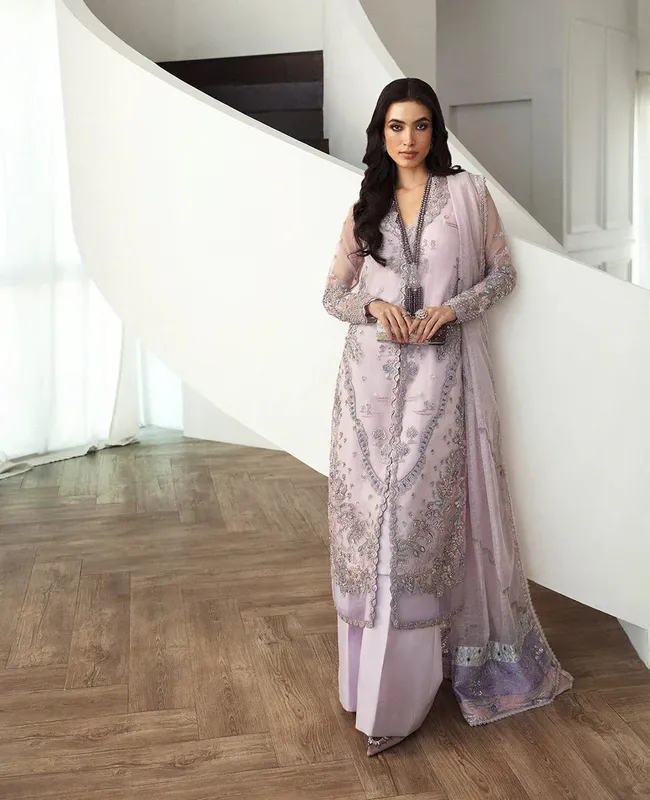 Republic Womenswear Jeune Fille 24 Lavender Raw Silk – view 1 – Poshaq