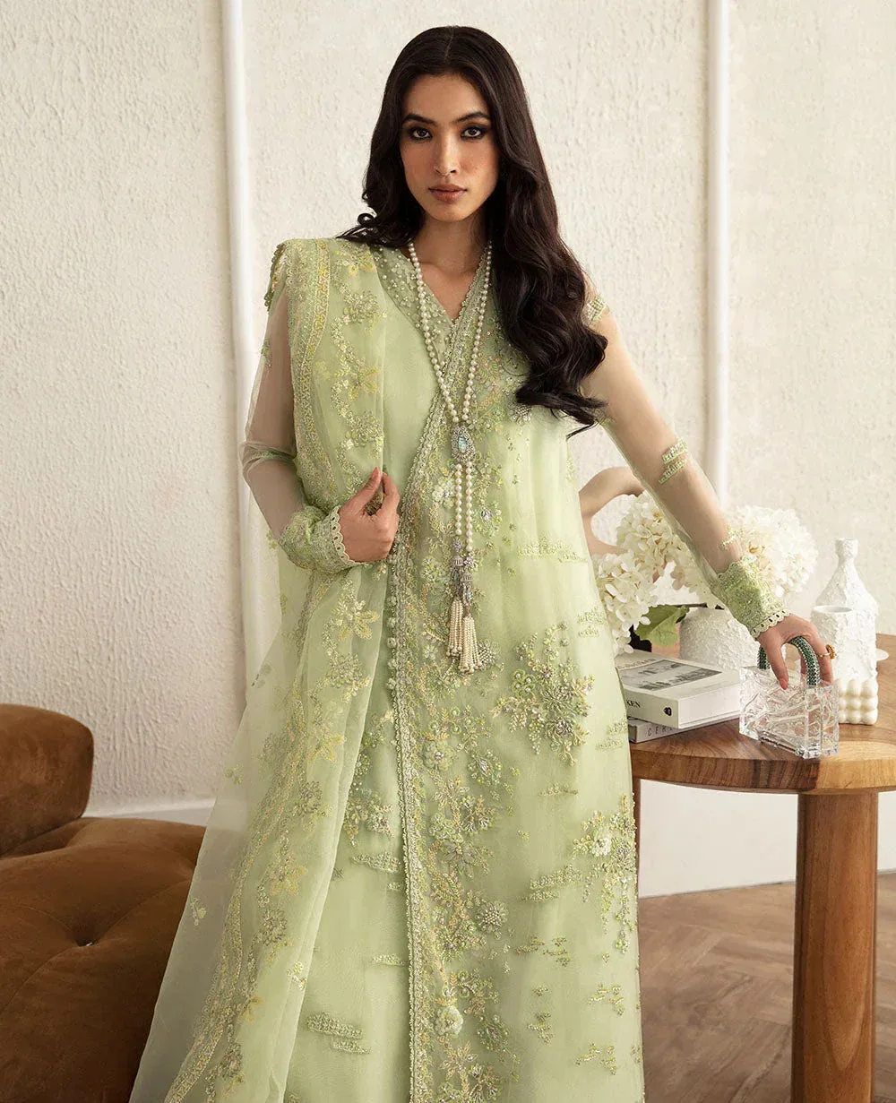 Republic Womenswear Jeune Fille 24 Green Raw Silk – view 5 – Poshaq