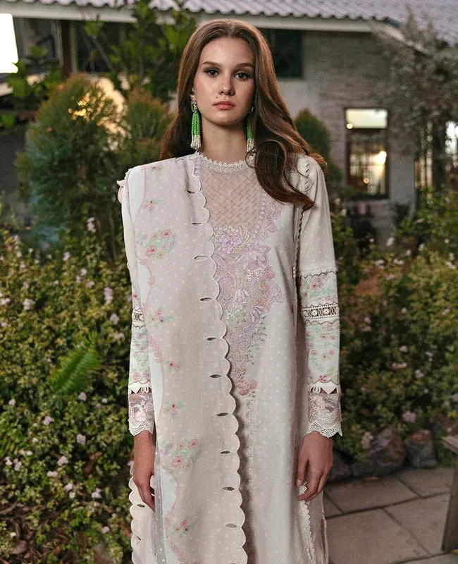 Republic Womenswear Embroidered Pret 24 Pink Organza – view 1 – Poshaq