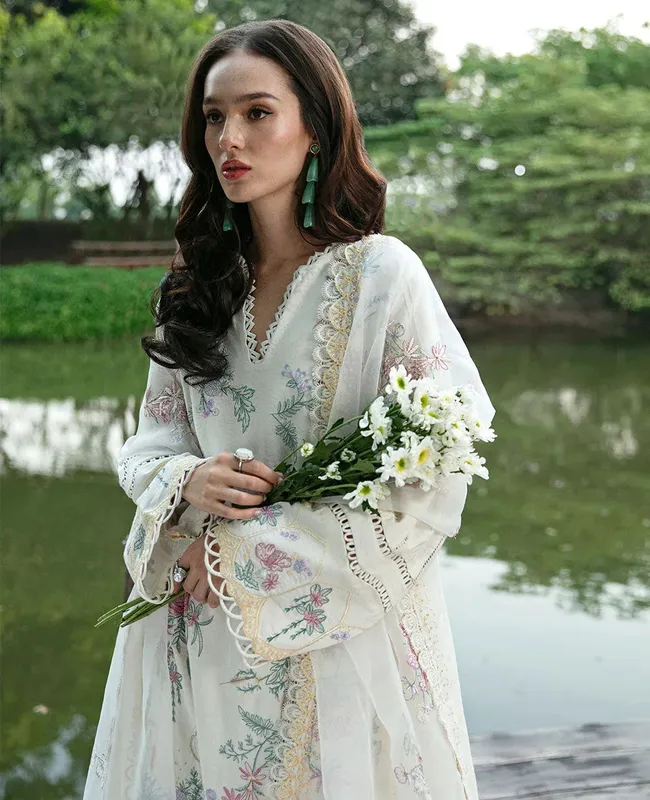 Republic Womenswear Embroidered Pret 24 Off White Jacquard – view 1 – Poshaq