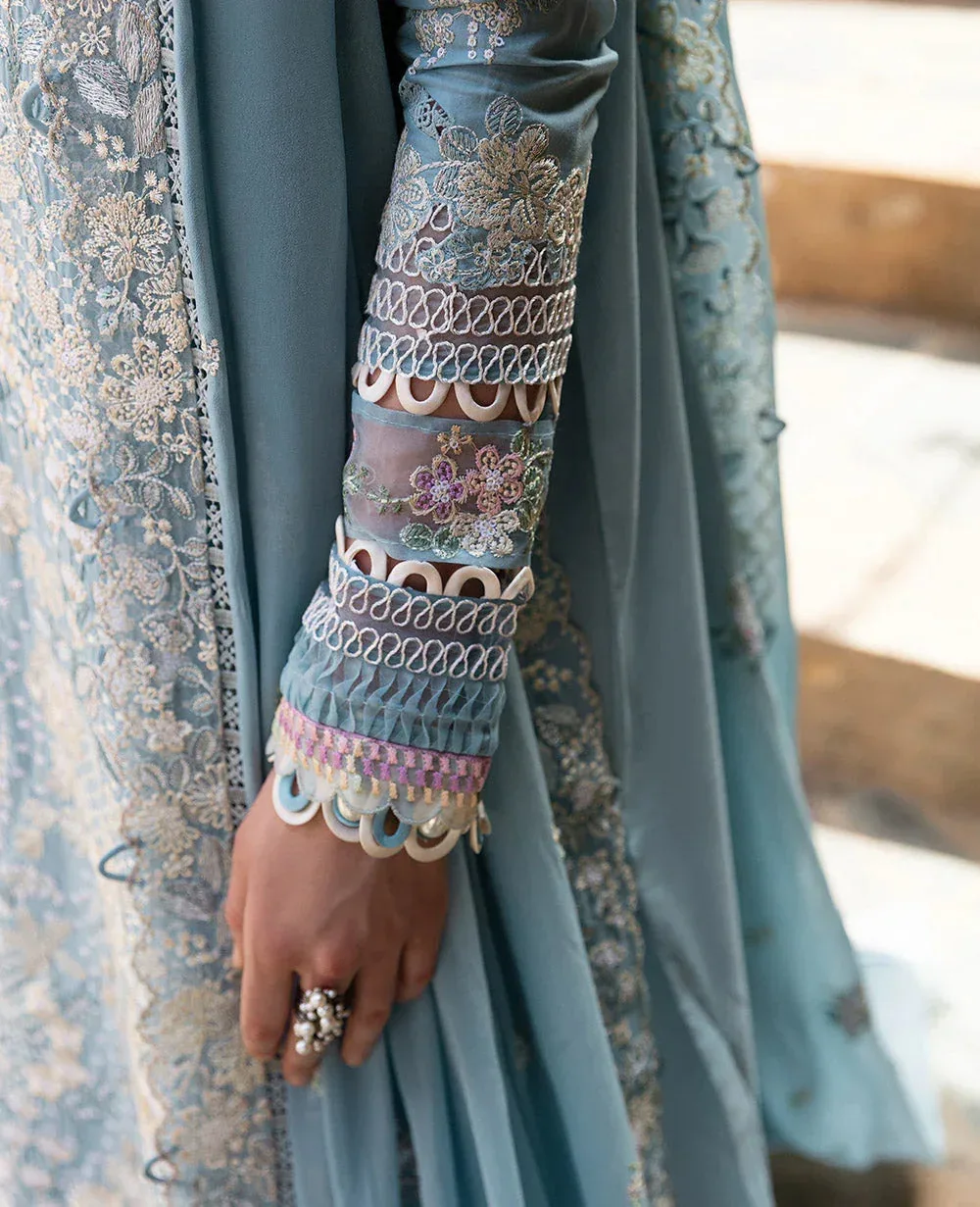 Republic Womenswear Ilana Eid Luxury Lawn Blue Georgette – view 4 – Poshaq