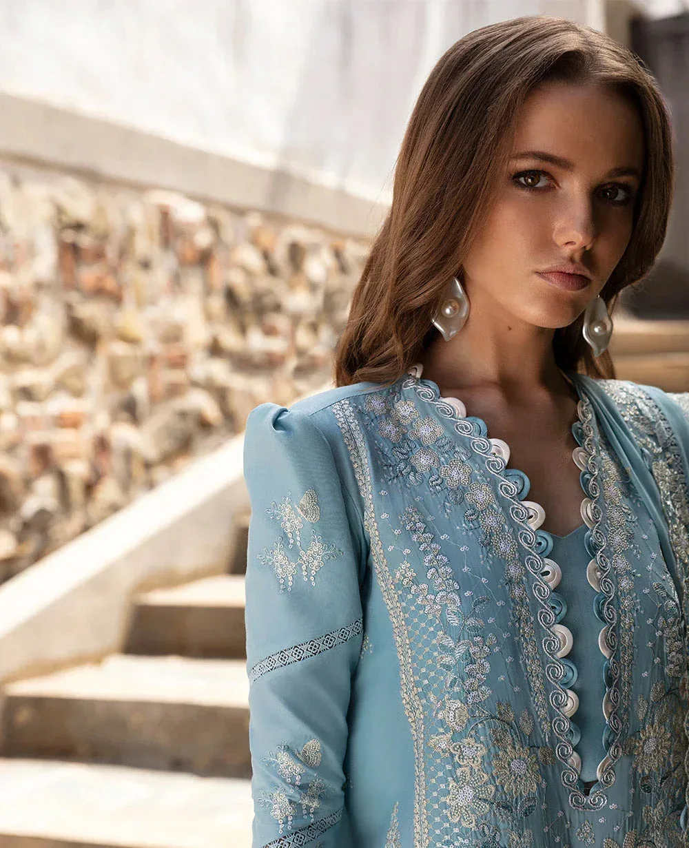 Republic Womenswear Ilana Eid Luxury Lawn Blue Georgette – view 5 – Poshaq