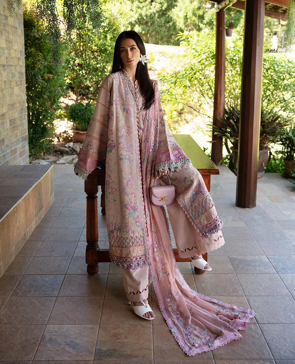 Republic Womenswear Ilana Eid Luxury Lawn Purple Georgette – view 2 – Poshaq