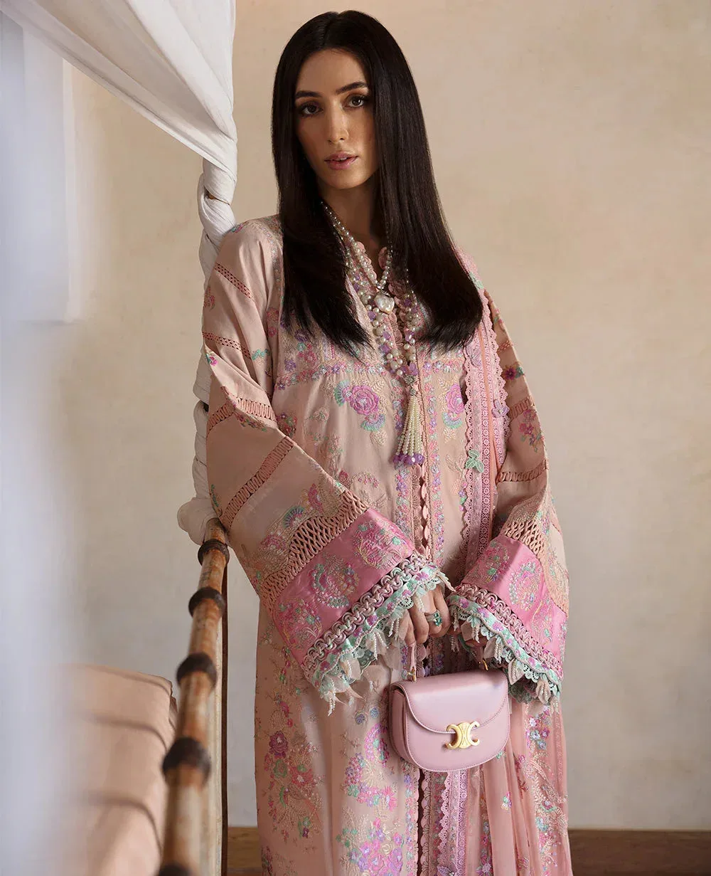 Republic Womenswear Ilana Eid Luxury Lawn Purple Georgette – view 3 – Poshaq