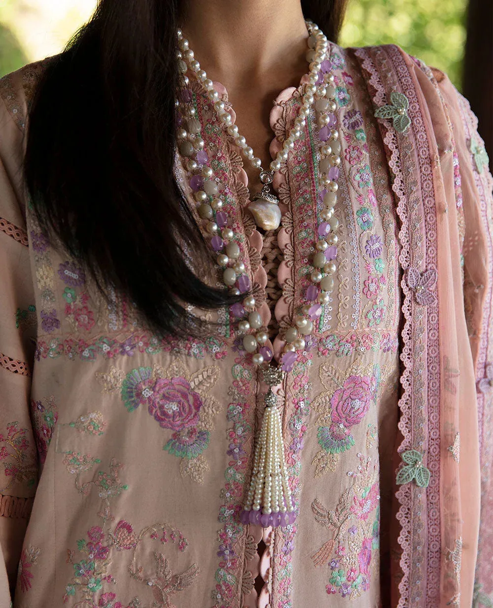Republic Womenswear Ilana Eid Luxury Lawn Purple Georgette – view 4 – Poshaq