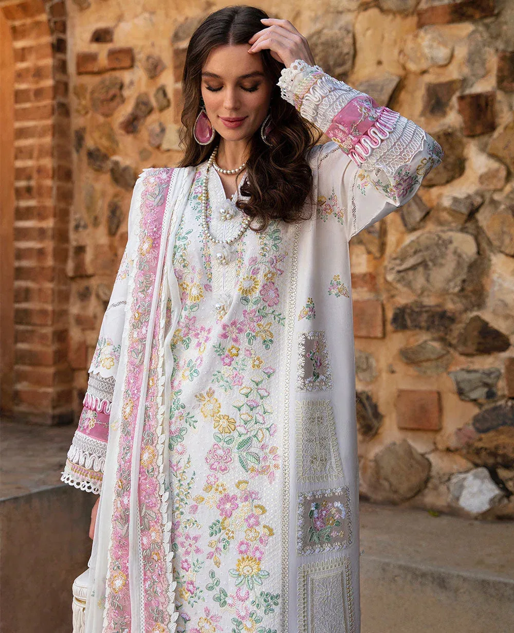 Republic Womenswear Ilana Eid Luxury Lawn White Georgette – view 2 – Poshaq