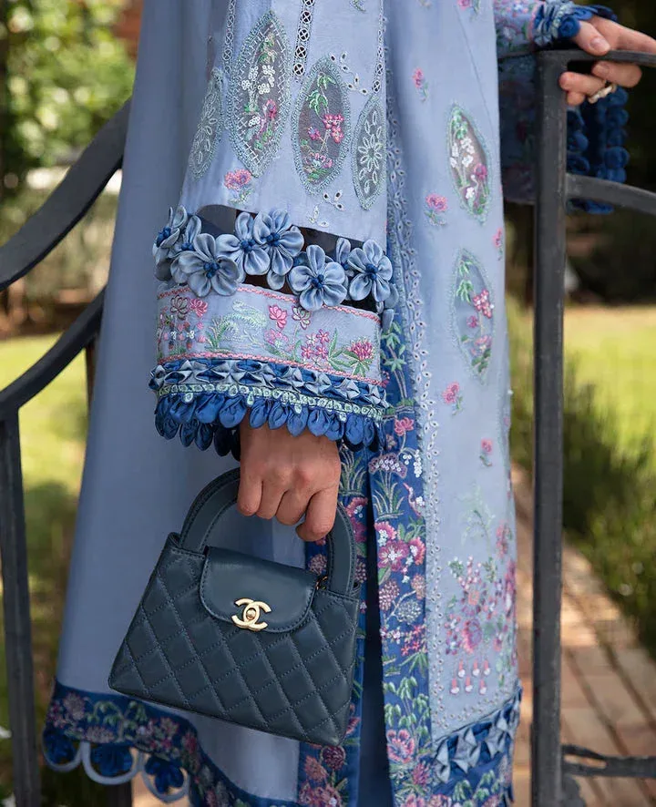 Republic Womenswear Ilana Eid Luxury Lawn Blue Organza – view 5 – Poshaq