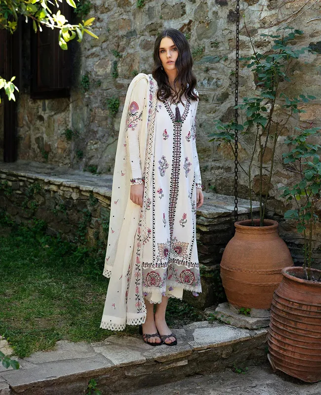 Republic Womenswear Aylin Summer Lawn 24 Off White Organza – view 1 – Poshaq