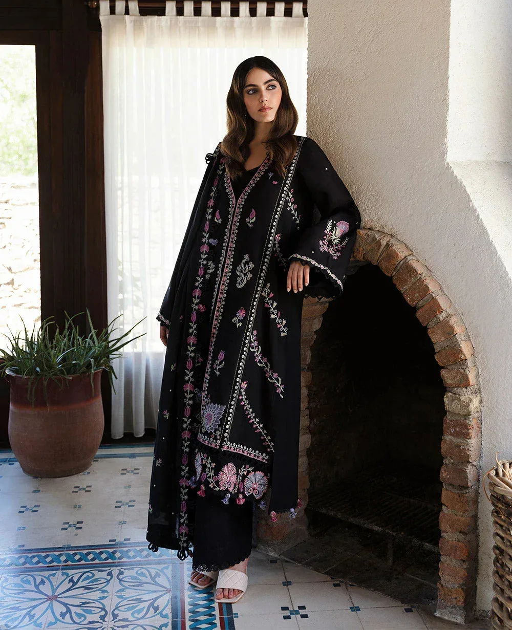 Republic Womenswear Aylin Summer Lawn 24 Black Organza – view 1 – Poshaq