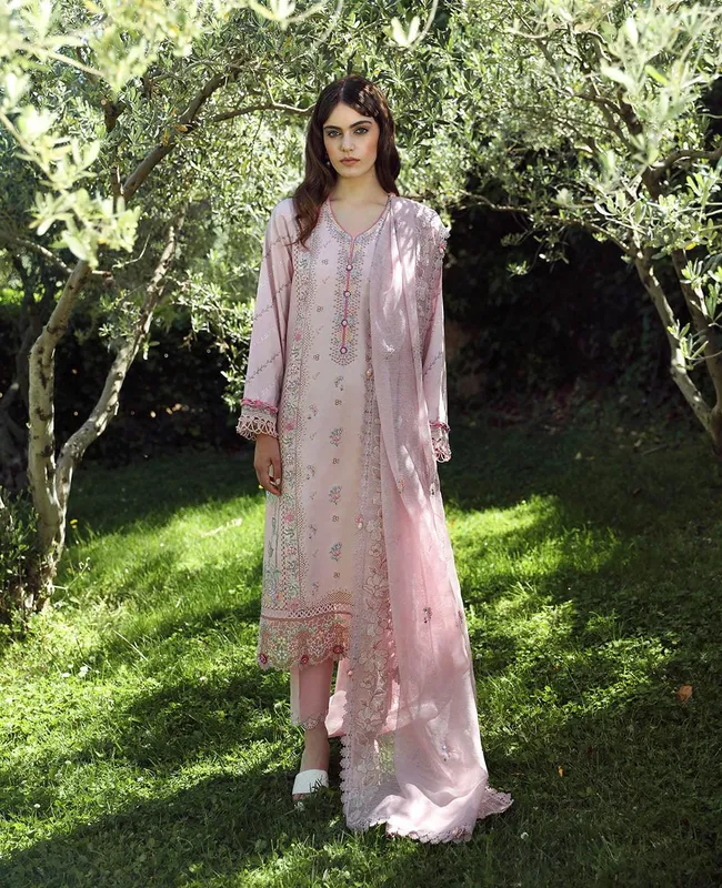 Republic Womenswear Aylin Summer Lawn 24 Pink Organza – view 1 – Poshaq