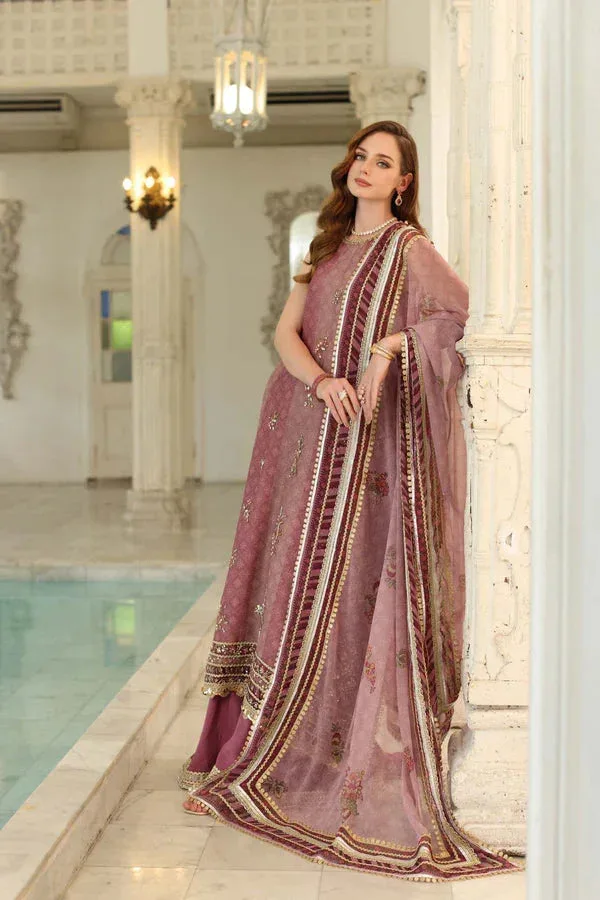Noor by Saadia Asad Festive 25 rose pink Chiffon – view 4 – Poshaq