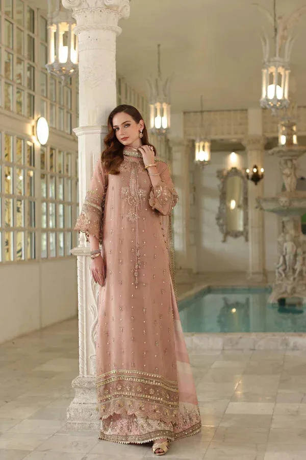 Noor by Saadia Asad Festive 25 tea pink Chiffon – view 2 – Poshaq