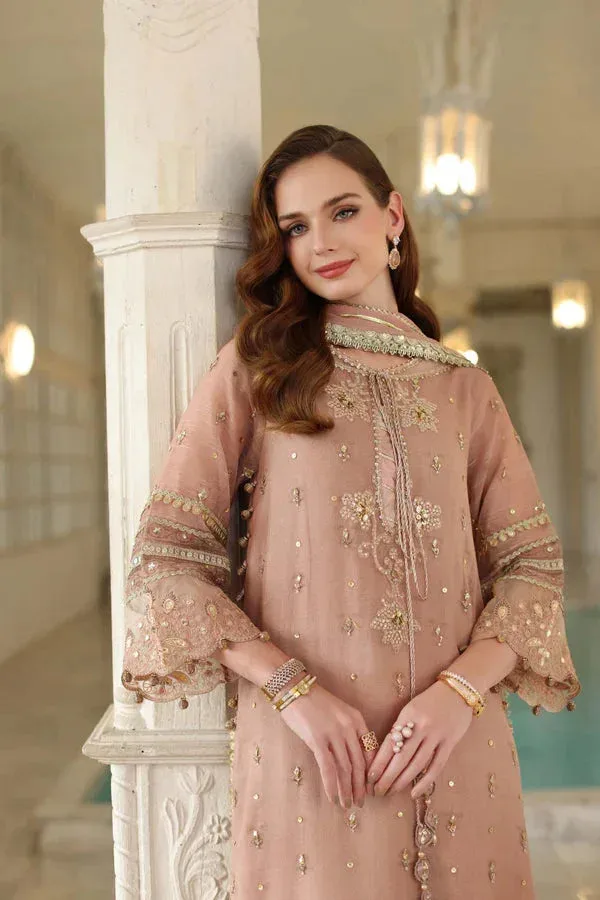 Noor by Saadia Asad Festive 25 tea pink Chiffon – view 4 – Poshaq