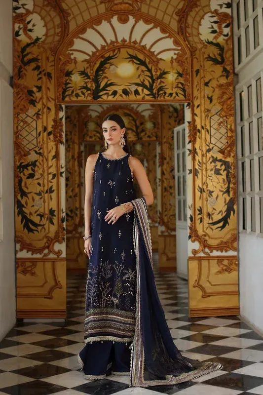 Noor by Saadia Asad Festive 25 Blue Chiffon – view 1 – Poshaq